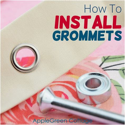 how to put metal grommets in fabric|how to install plastic grommets.